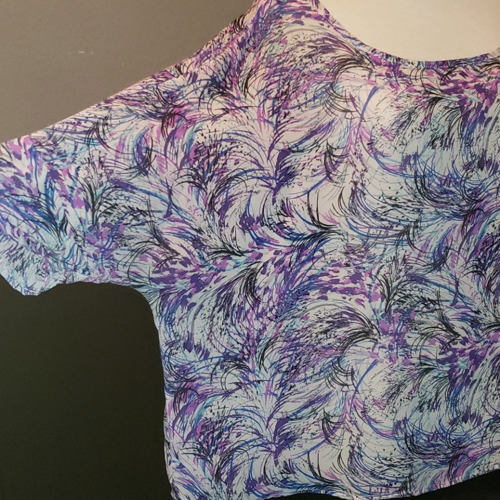 dELiA*s Purple and Gray Blouse with Chic Style - Picture 3 of 6